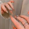 Cold Wind Fashion High-End Double Butterfly One-Piece Ring Women'S Niche Design Sense Integrated Light Luxury Butterfly Double Ring