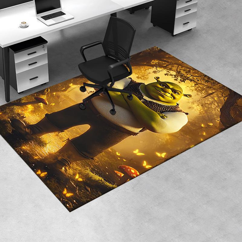 3D Printed Shrek,Fairy tale,Fantasy Forest Anti-Slip Rug - Machine Washable Office Rug for Living Room, Bedroom, Office - Multiple Sizes