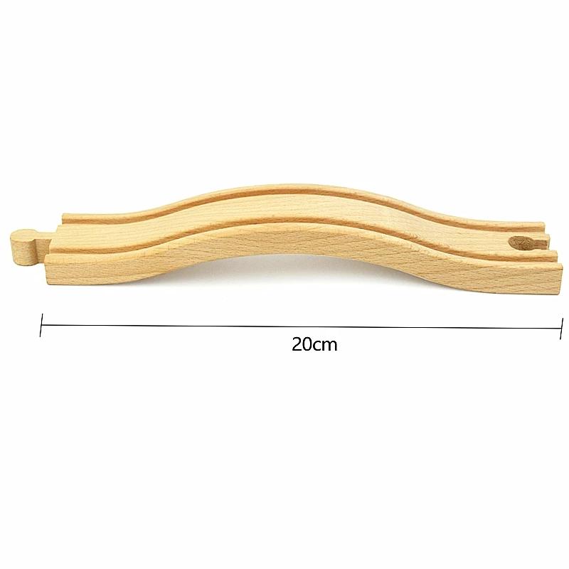 Educational Toy for Child New Kinds Wood Track Accessories Beech Wooden Train Track Railway Toys Fit Biro Wooden All Brand Track