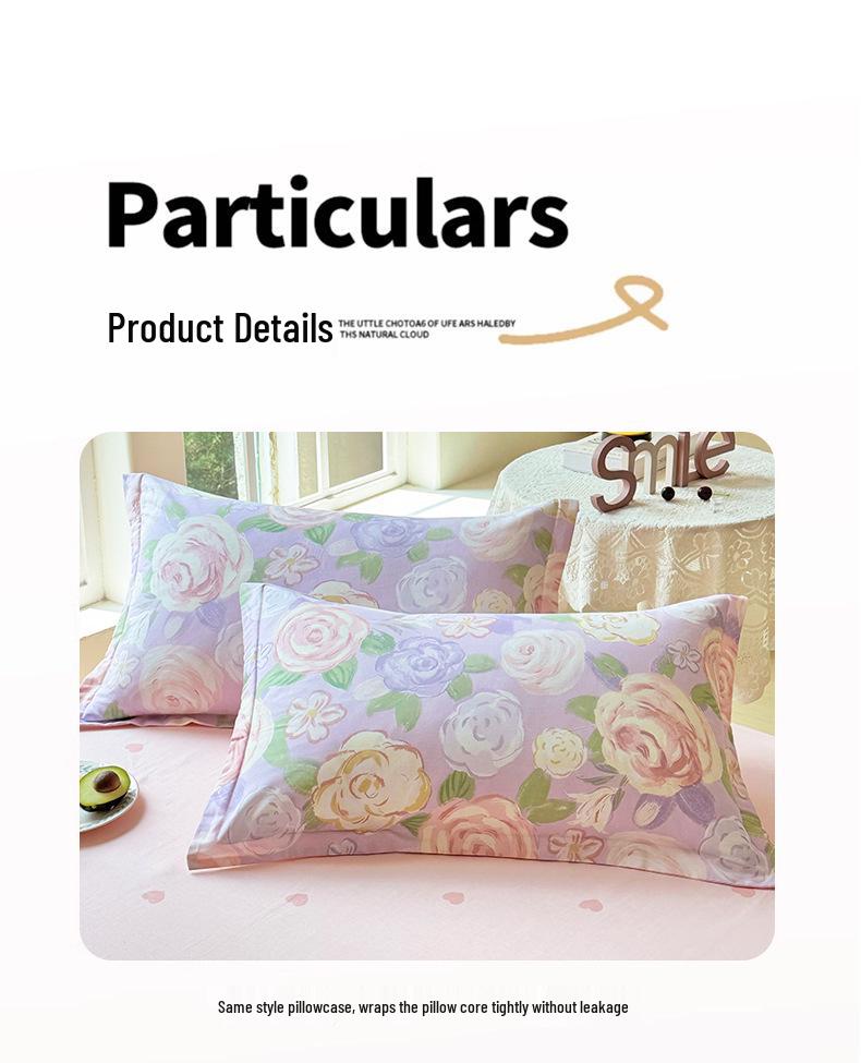 2025 Fresh Print All-Cotton Four-Piece Dorm Set