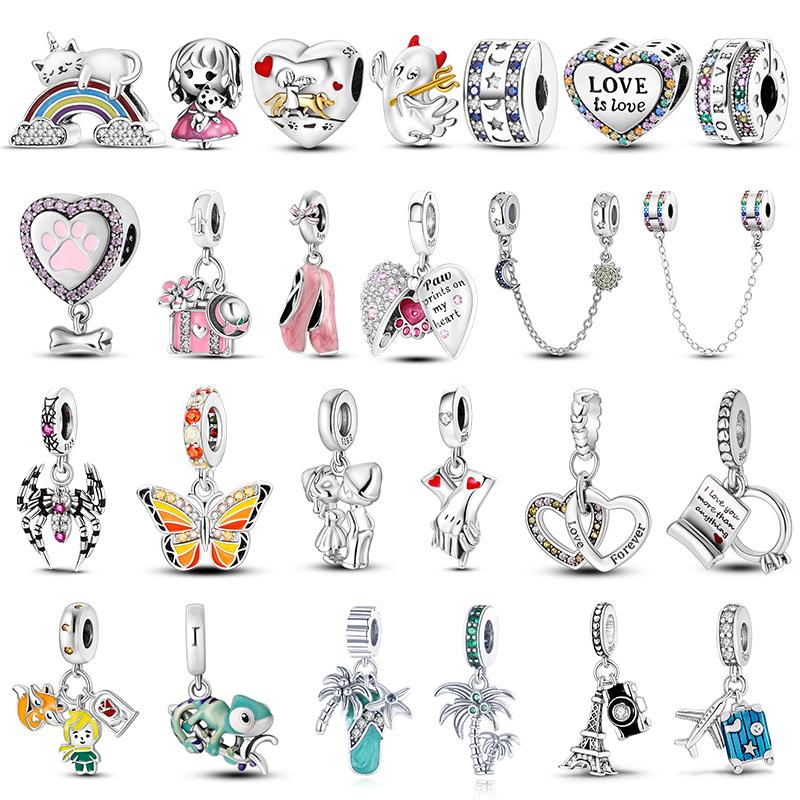 

Оригинальные подвески из стерлингового серебра 925 пробы, бусины, подходят для женщин, браслеты, браслеты Plata De Ley, подвески, ювелирные изделия своими руками, подарок