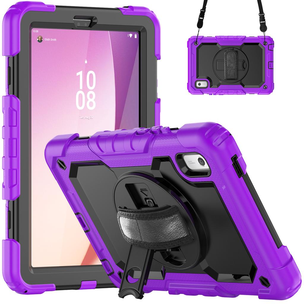 360 Rotatable Kickstand Armor Case for Lenovo M9 2023 9.0 Inch TB-310FU TB-310XU with Screen Protector Hybrid Cover Shockproof