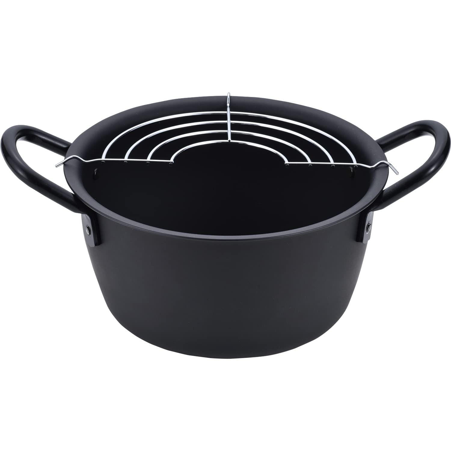 

Wahei Freiz 18cm Deep Iron Tempura Induction Gas Deep Frying IH Made in Tsubame-Sanjo Pan, Compatible, Compatible, Pan, Tempura, Compatible, Gas, чёрный