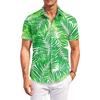 Casual Herenhemd met Korte Mouwen, Losse Pasvorm, met Hawaïaanse Print