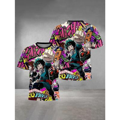 Children's Summer 3D Printed Clothing My Hero Academia Boys and Girls' T-shirts Short-sleeved Tops