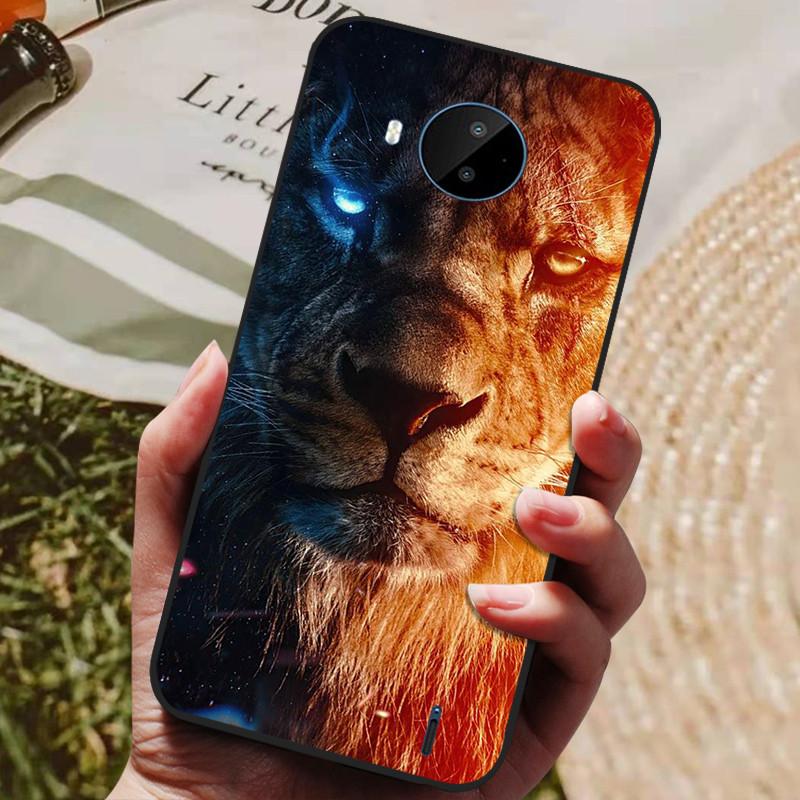 For Nokia C20 Case Soft TPU Silicone Cartoon Back Cover for Nokia C20 Plus Phone Cases TPU Black Bumper for NokiaC20 C 20 Plus