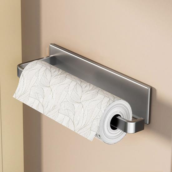 Magnetický držák papírových utěrek na ledničku Bez vrtání Držák na papírové kapesníky Samolepicí nástěnný držák na papírové kapesníky Prostorově úsporný kuchyňský organizér do skříněk, obytných vozů