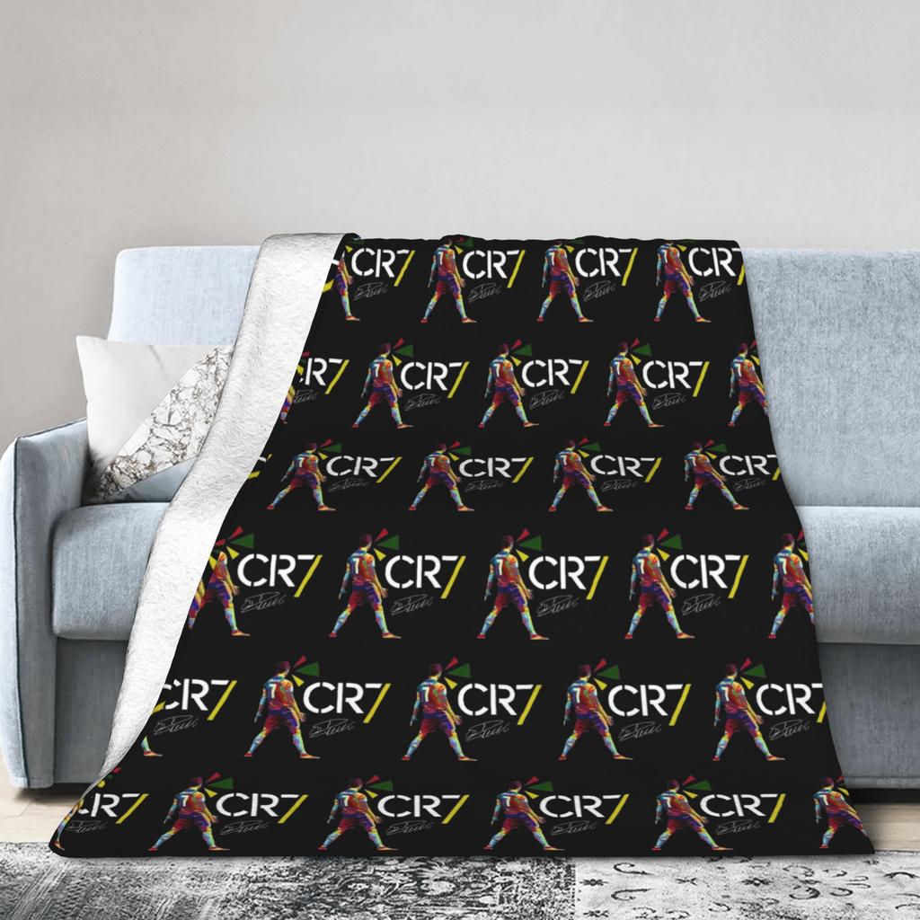 CR7 Blanket Ronaldos Wool Funny Warm Throw Blankets for Home Textile Decor