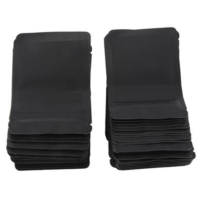 ABGH-100 Paket Koku Geçirmez Poşetler - 3 X 4 İnç Yeniden Kapatılabilir Mylar Poşetler Folyo Kese Poşet Düz Fermuarlı Kilitli Poşet Mat Siyah