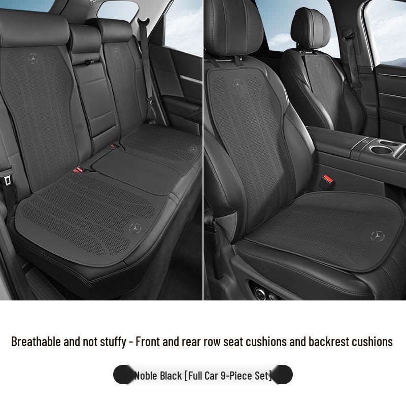 Mercedes-Benz Nappa Leather Perforated Seat Cushion - Universal, Ultra-thin, Breathable, All-Season Luxury Style.
