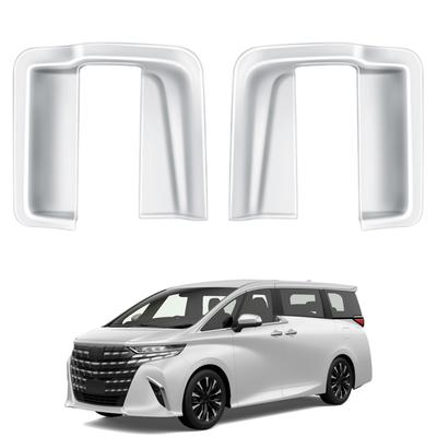 Glealcco New Model Fits Alphard/Vellfire 40 Series Accessories Inside Gate Door Knob Cover Inside Handle Panel Custom Interior Parts (Silver)