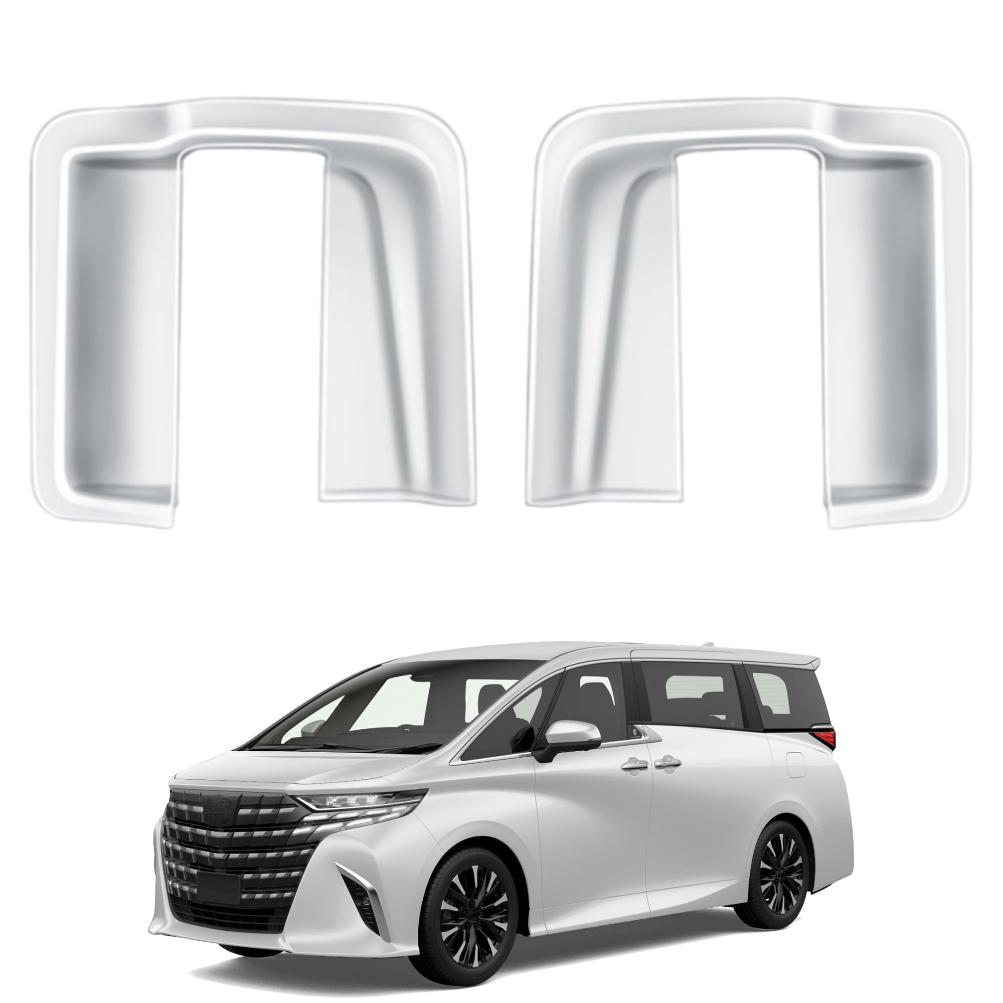 

Glealcco Нова модель підходить для Alphard/Vellfire Серії 40 Аксесуари Накладка на ручку дверей всередині Панель внутрішньої ручки Індивідуальні деталі інтер єру (Срібло) interior panel срібний
