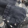 Siyah Bol Uzun Kollu Denim Gömlek Kadın İlkbahar Yaka Dikiş Baskılı Günlük Denim Ceket Kadın Sonbahar Dış Giyim Üstler Büyük Beden