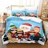Super King Bed Santa ClausChristmas Snowflake Duvet Cover Set New Soft Comfortable House De Couette Luxe Beddengoed 260X220