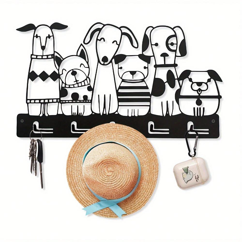 Metal Wall Key Holder Animal Hook Rack with Screws