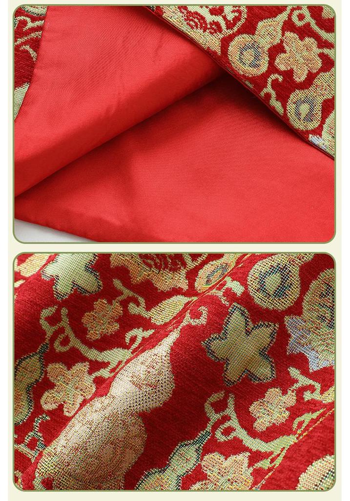 Elegante Gilet Jacquard Robusto in Stile Cinese con Bottone a Rana