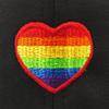 Rainbow Heart Embroidered Baseball Cap - Breathable Sun Protection Dad Hat for Outdoor Sports