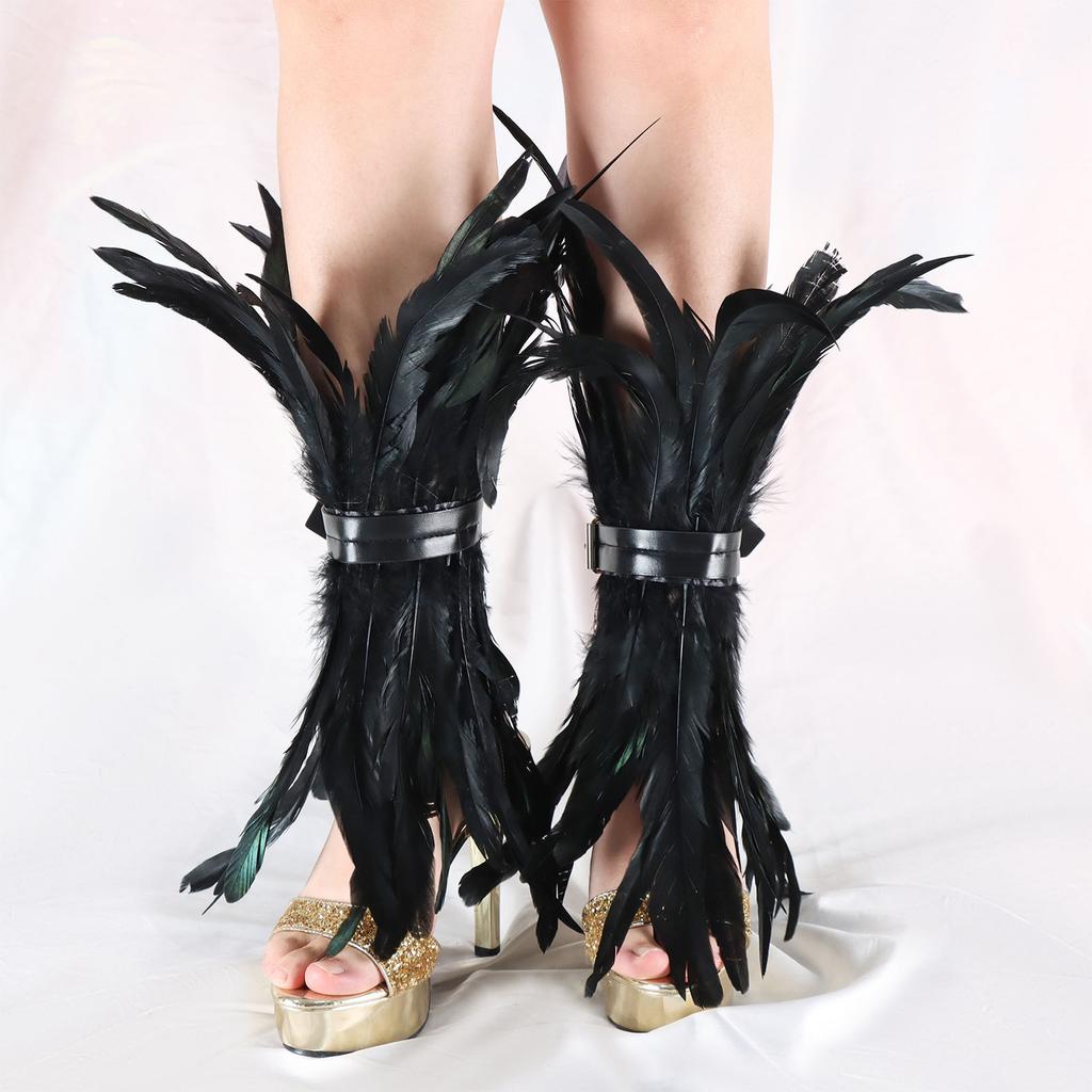 Adjustable Feather Ankle Cuff for Halloween Costume Parties Stage Performances Cosplay Event and Themed Celebrations