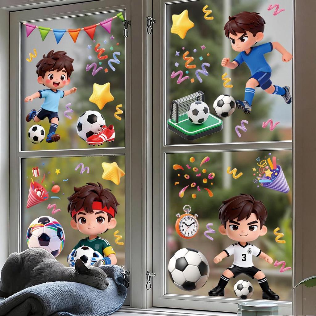 2026 North America World Cup Football Stickers: Boys' Sports Theme Electrostatic Stickers