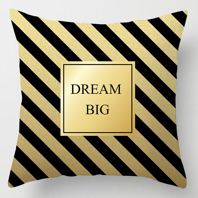 Nordic Style Modern Gold Pillowcase Home Pillow Light Luxury Sofa Pillow Cushion Cover