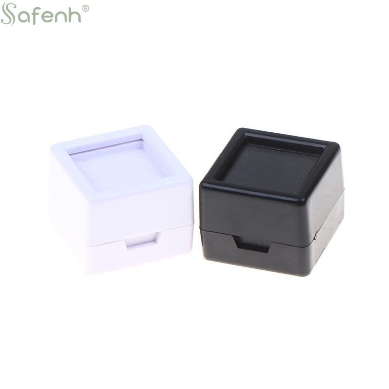 10Pcs Diamond Jewelry Organizer Gems Packaging Box DIY Disamond Ring Jewllery Case 2CM Gemstone Zirconia Gift Display Box