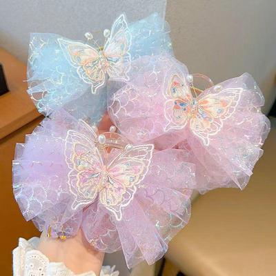 Princess Style Mesh Bow Hair Clip for Girls - Cute & Non-Damaging Hair Accessory