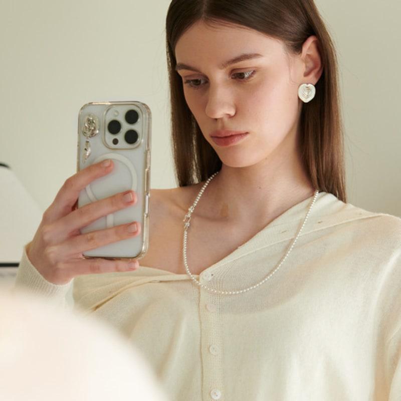 cotoit Knot Point Pearl Necklace Long(4mm)