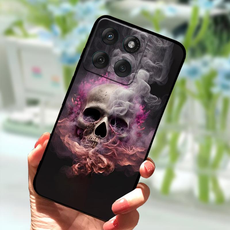 Weiche Hülle für Motorola Edge 60 Fusion Silikon TPU Schwarze Handyhülle für Moto Edge60 Fusion 5G Mode Luxus Stoßfester Bumper