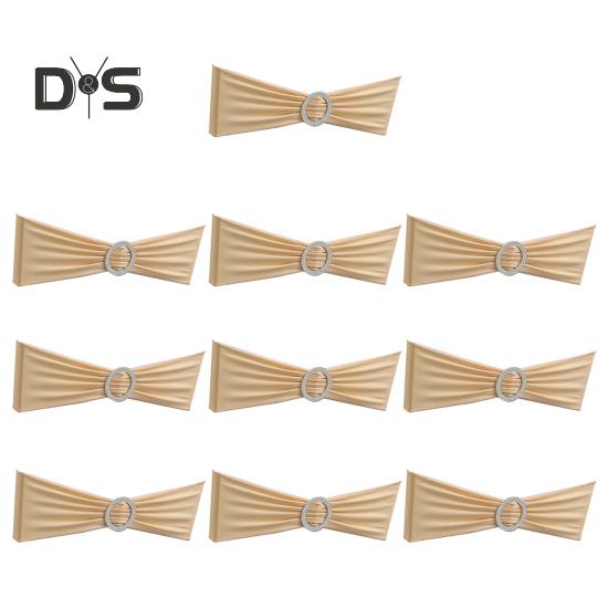 

10 шт. чехлов на спинки стульев, однотонные, с круглой пряжкой, эластичные многоразовые ремни безопасности для вечеринок, свадеб, торжеств, банкетных стульев, стульев для столовой в отеле шампанского