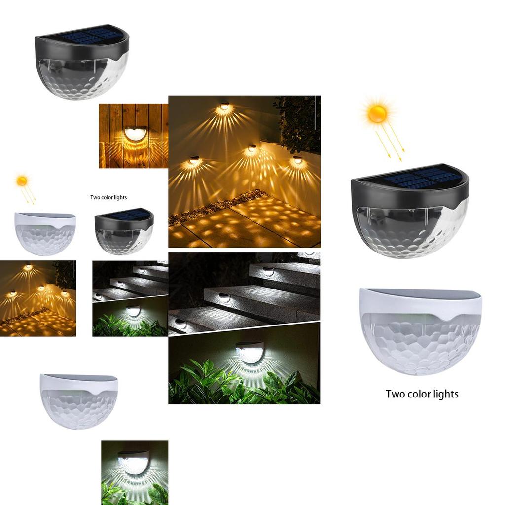 Solar Led Night Light For Outdoor Garden Wall Fence Decor Waterproof And Energy-efficient