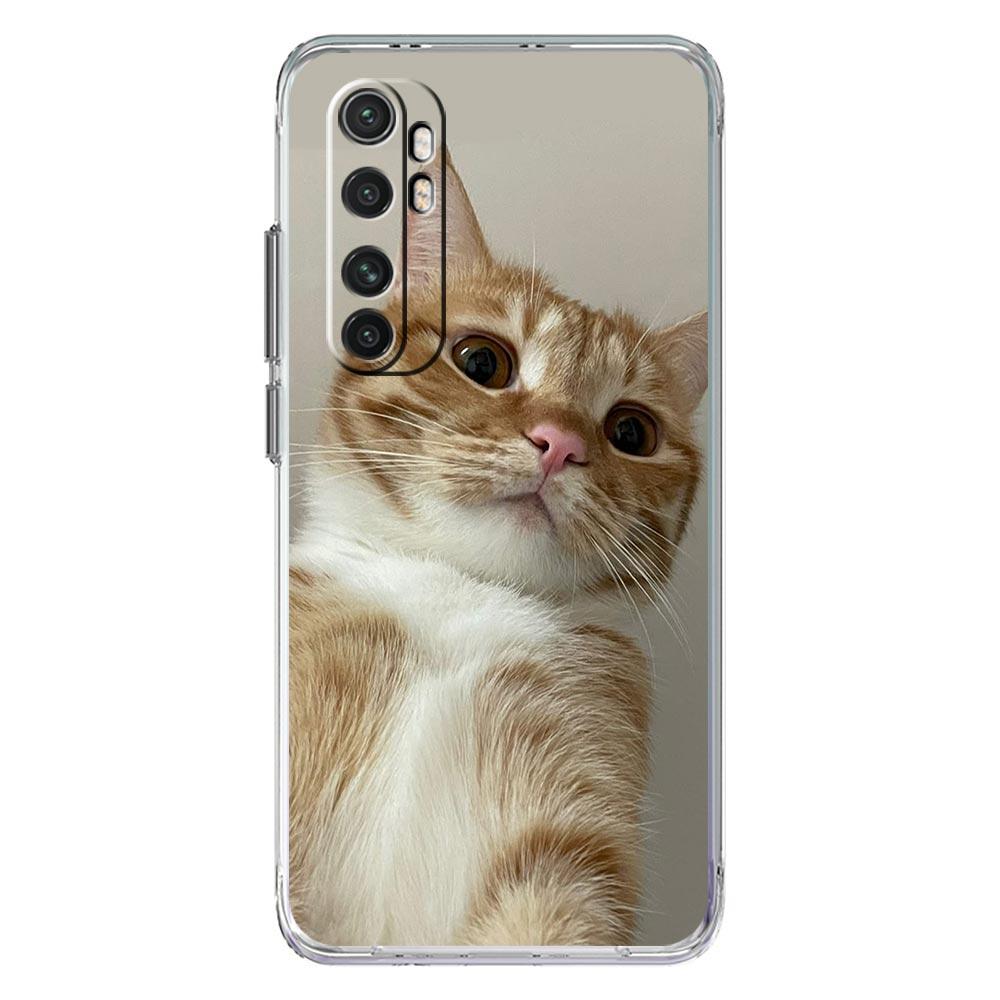Phone Case For Xiaomi Mi Poco X7 X6 X5 NFC X3 F7 Ultra F6 Pro F3 15 14T 14 13T 11 12 13 Lite Clear TPU Cover Kawaii Love Cat