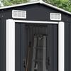 VidaXL Garden Shed 257x580x181 Cm Metal Anthracite 143354