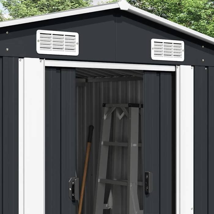 VidaXL Garden Shed 257x580x181 Cm Metal Anthracite 143354
