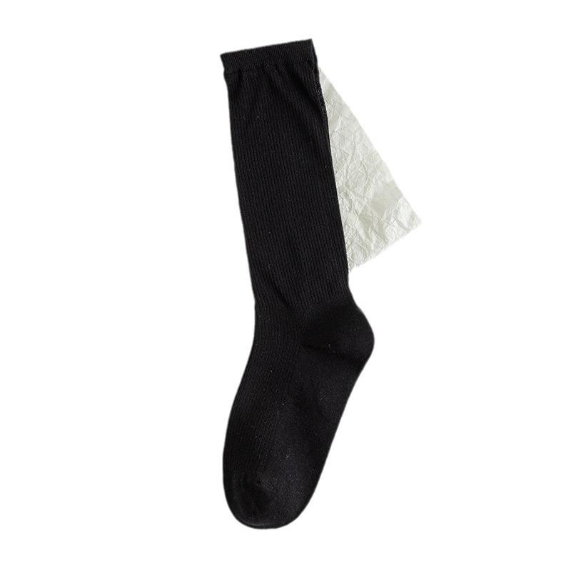 Female Summer Trend Is Sweet and Simple and All Kinds of Solid Color Preppy Long Socks