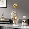 Creative Balloon Polar Bear Resin Ornaments, Home Decor Crafts, Office Desk Figurines, Bookcase Sculpture Craft