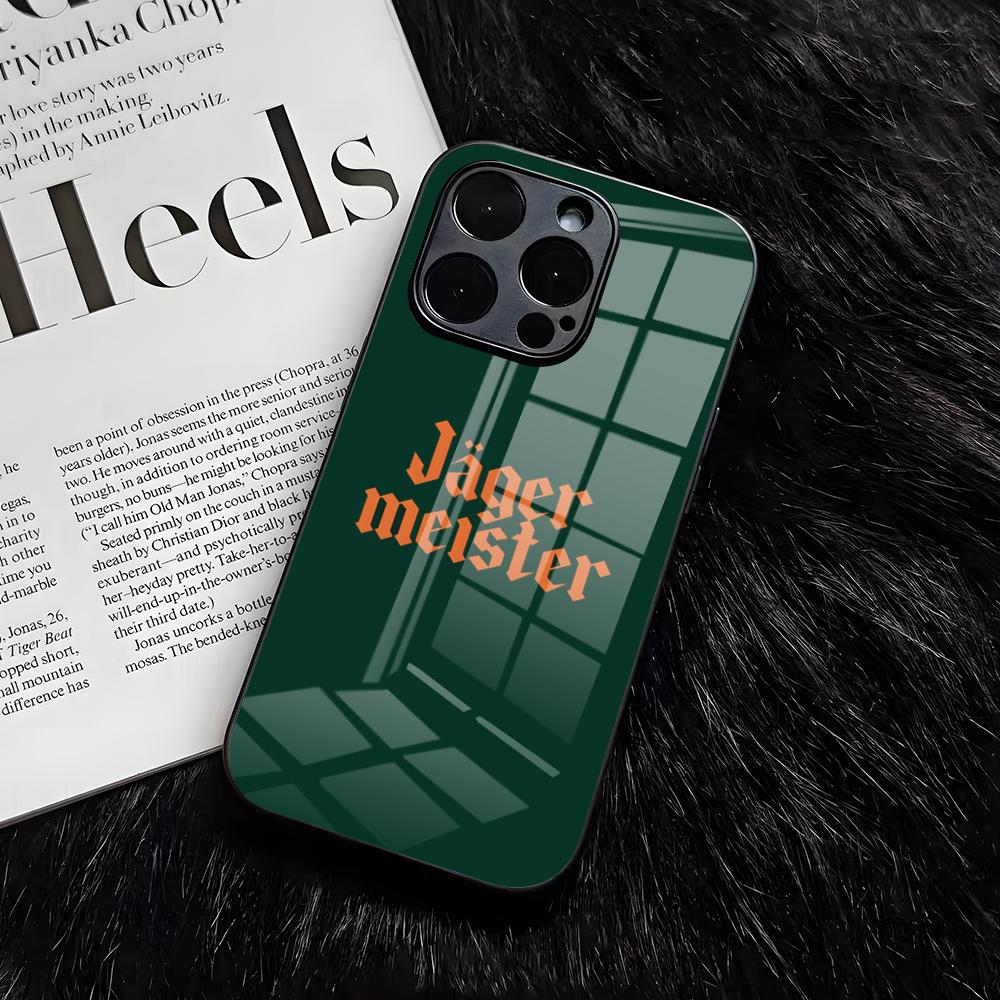Hot J-Jagermeisters Phone Case For IPhone 17 Air 16 E Pro Max 15 14 13 Mini 12 Pro 11 Max Plus Black Glass Cover