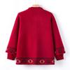 Zhonglaoxi mother-in-law blessing knitted sweater shawl two-piece set grandma autumn festive sweater set banquet