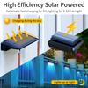 2 Sets Solar Wall Lights 4 LEDs Outdoor Waterproof Fence Deck Garden Decor Entrance Lighting IP44 Bright Solar Wall Washer