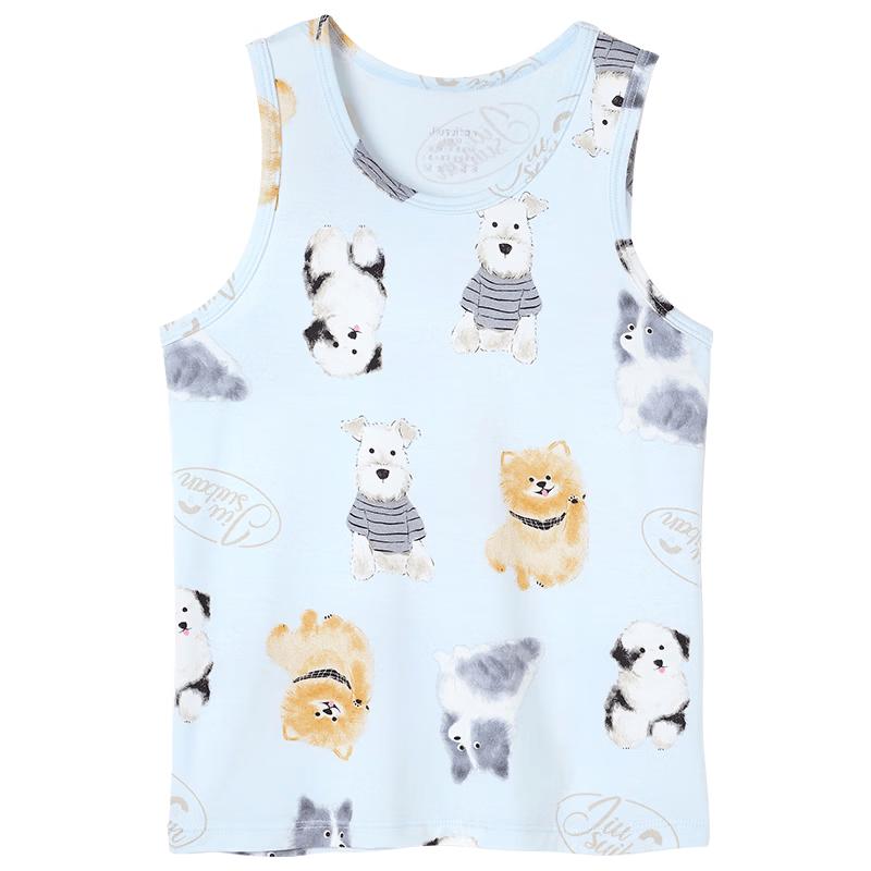 Jiusuiban Boys' 7A Antibacterial Cartoon Dog Cooling Vest Top