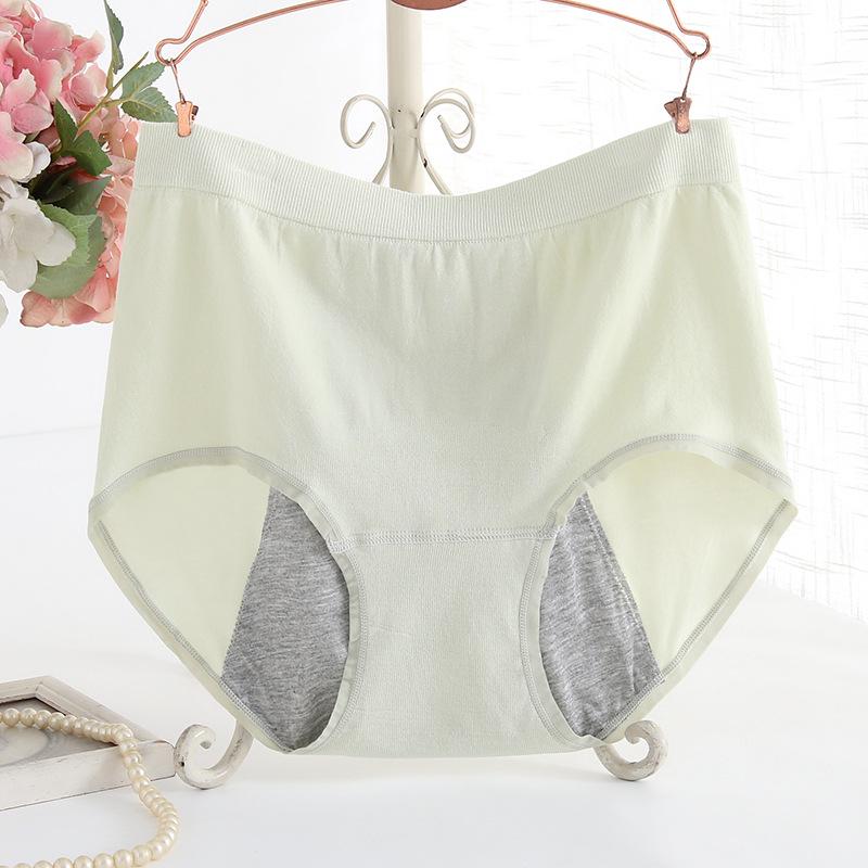 Leakproof High Waist Plus Size Period Panties - Breathable Pure Cotton for Women