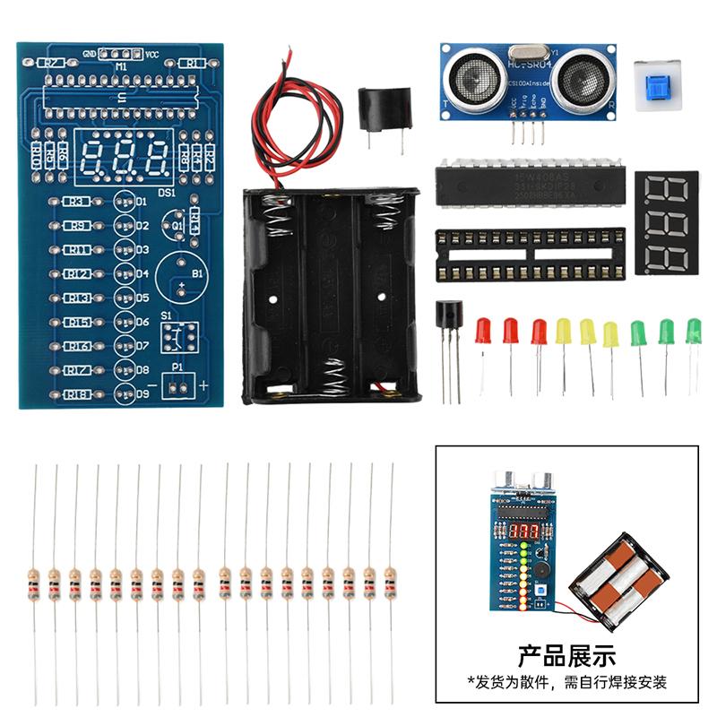 

DC 4.5-6V 40cm Ultrasonic Distance Sensor Module DIY Kit with LED Display Buzzer Alarm for Arduino DIY Obstacle Avoidance Robot