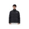 Anta Veste matelassée à col montant et fermeture éclair, couleur unie avec impression de lettres, vêtements d'extérieur pour homme, Noir 952247944-4