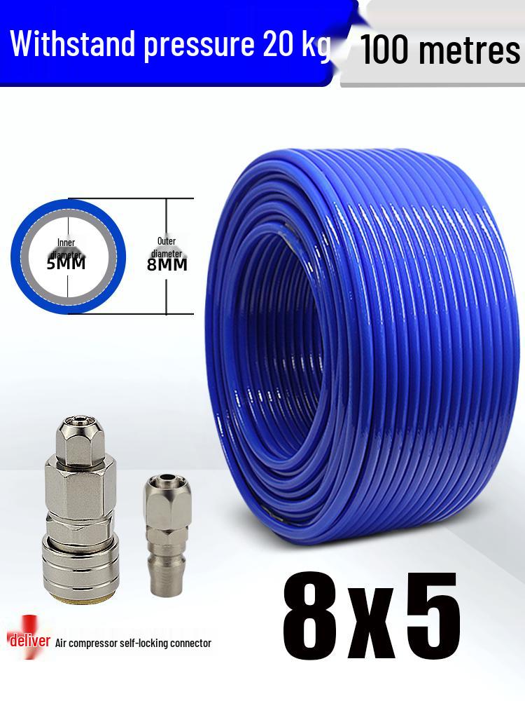 High-Pressure Explosion-Proof PU Air Hose: 8/10/12/16mm Sizes for Air Compressor, Duster, and Pump Applications.