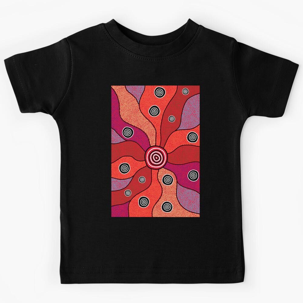 Authentic Aboriginal Art - Central Lands Kids T-Shirt 150