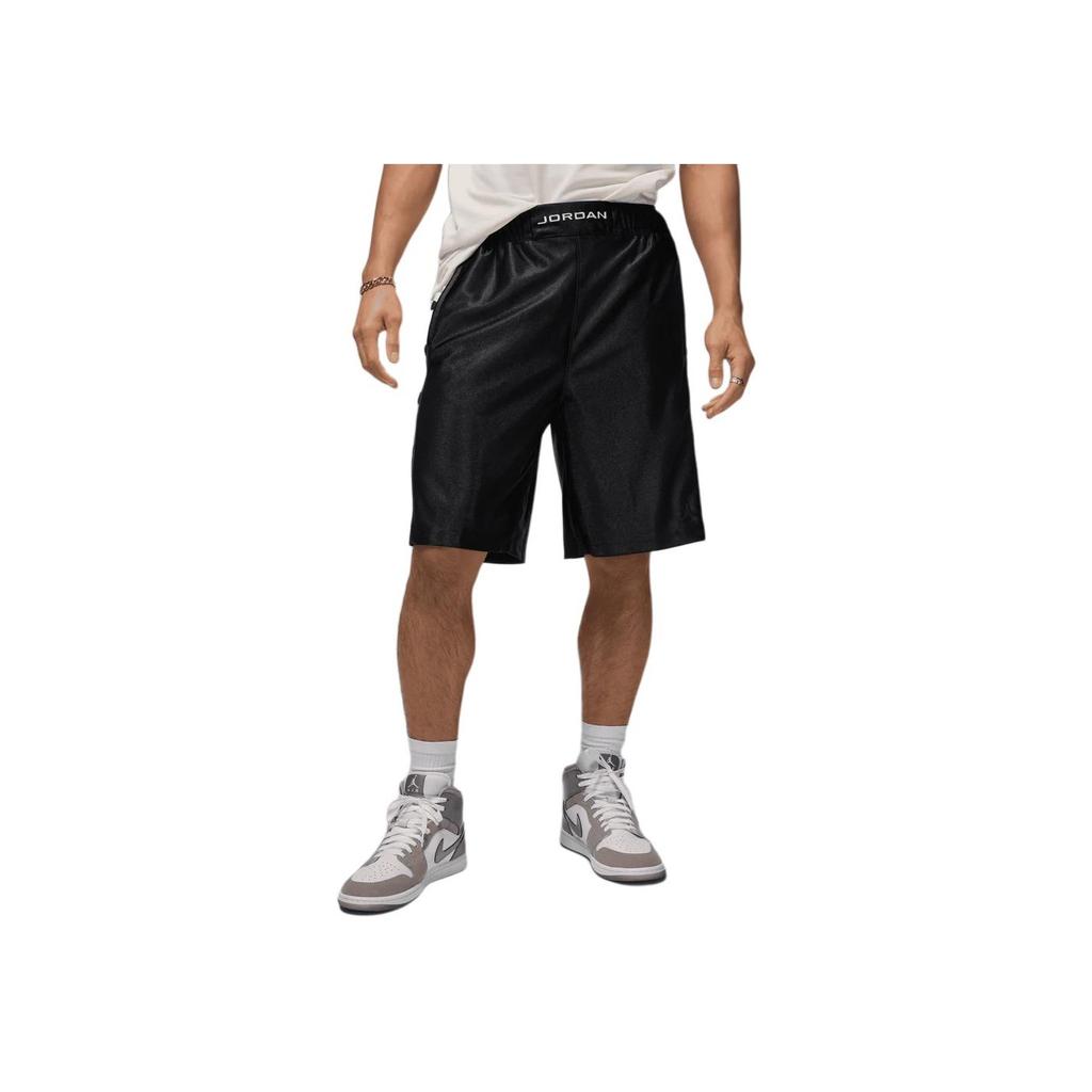 Jordan Logo Elastic Waist Loose Fit Five-Point Casual Shorts Men shorts Black HV0560-013
