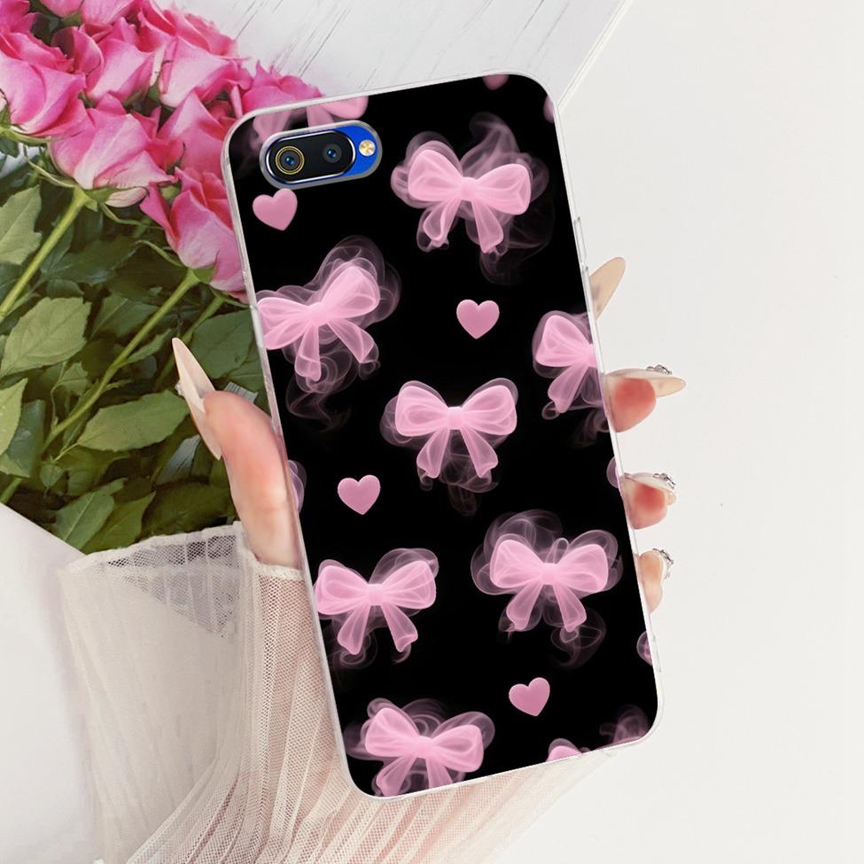 Transparent For Realme C2 Case Cover Cute Fashion Butterfly Funny Painted Casing For Realme RMX1941 RMX1945 RMX1943