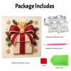Premium Framed Pearl Art Kit with Christmas Gift Bow 5D Sparkling Bead Canvas DIY Relaxing Craft for Home Wall Decor Gift