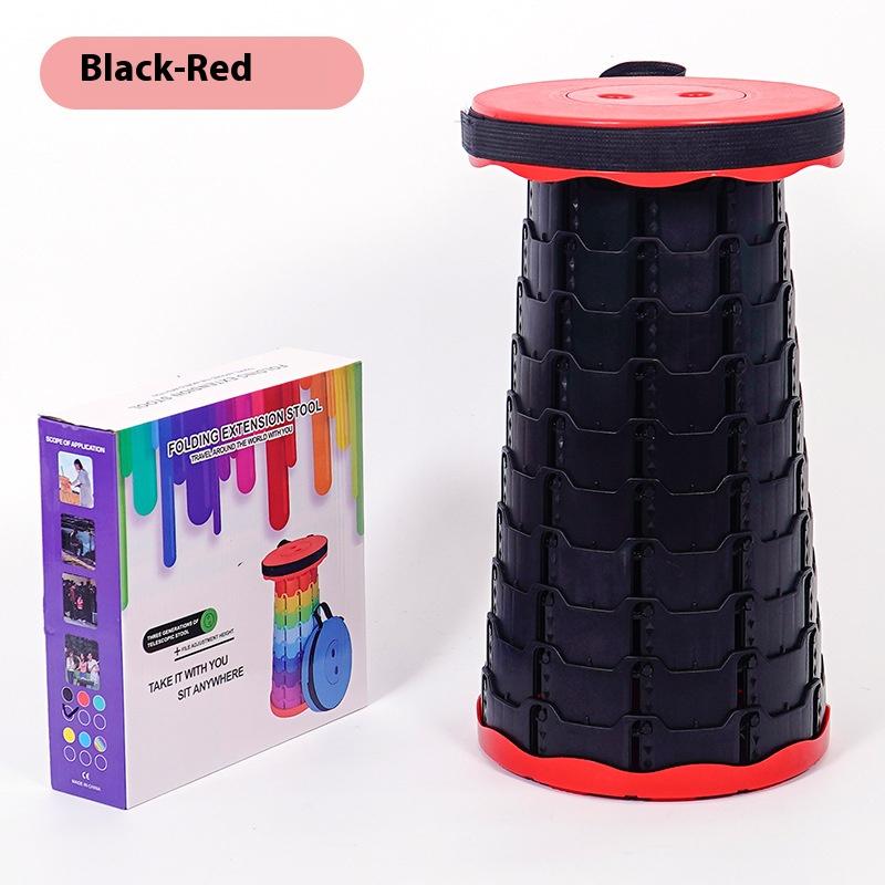 One piece portable folding stool, durable PP material, retractable, suitable for fishing, hiking, barbecue, outdoor activities