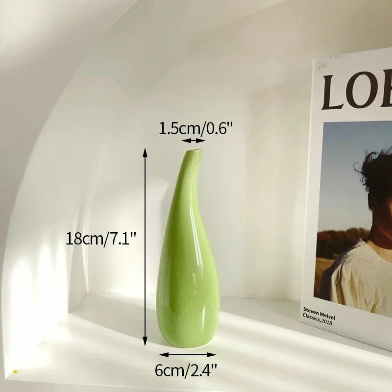 Nordic Ceramic Bud Vase Modern Small Flower Pot Decorative Flower Vases for Home Office Desktop Decor Wedding Flower Arrangement