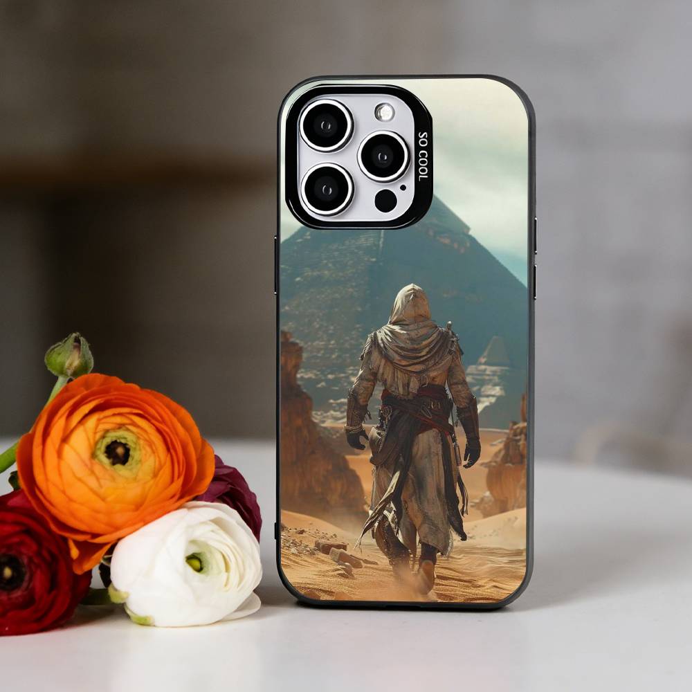 Custodia per Telefono Assassin's Creed Per iPhone 17,16,15,14,13,12,11 Plus,Pro Max,XS,Colorata Argento Custodia per Telefono Funda Cover